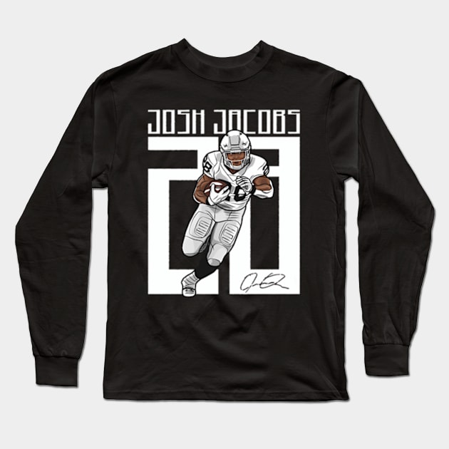 Josh Jacobs Las Vegas Number Long Sleeve T-Shirt by caravalo